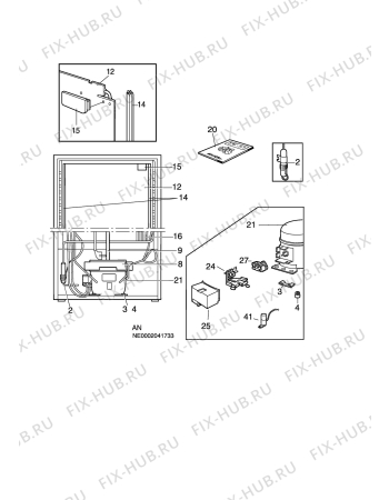 Взрыв-схема холодильника Electrolux ERC3701 - Схема узла C10 Cold, users manual