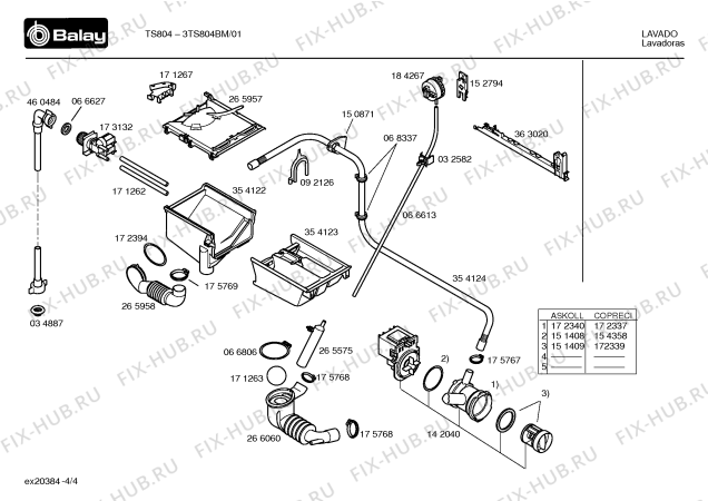 Схема №1 3TS804BM TS804 с изображением Панель управления для стиралки Bosch 00366492