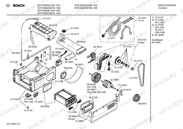 Схема №1 WTE5820GB WTE5820 с изображением Кнопка для сушилки Bosch 00173539