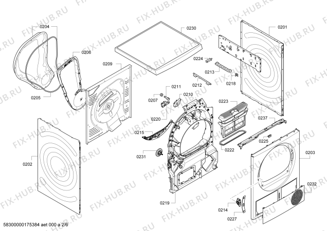 Схема №1 WT46W564BY iQ700 selfCleaning condenser с изображением Краткая инструкция для сушильной машины Siemens 00786080
