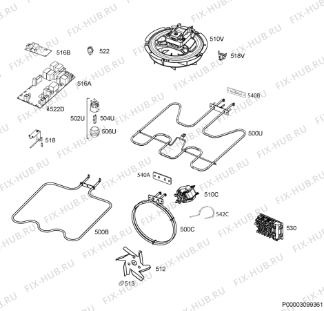 Взрыв-схема плиты (духовки) Ikea KULINARISK 70322040 - Схема узла Electrical equipment