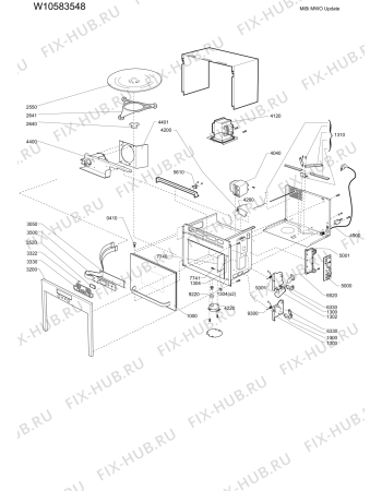 Схема №1 AMW 451 IX с изображением Панель управления для свч печи Whirlpool 481010582890