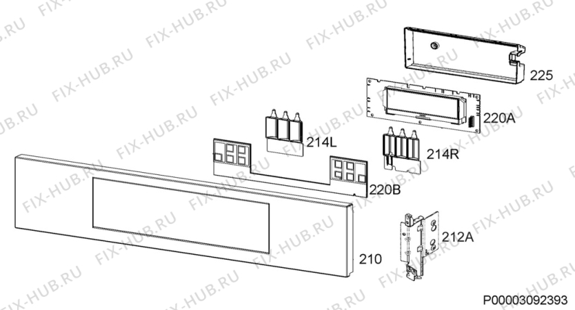 Взрыв-схема плиты (духовки) Ikea KULINARISK 80300877 - Схема узла Command panel 037