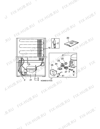 Взрыв-схема холодильника Zanussi ZV320R - Схема узла C10 Cold, users manual