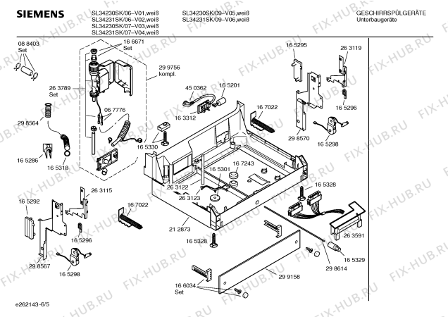 Схема №2 SL34231SK с изображением Передняя панель для посудомойки Siemens 00350192