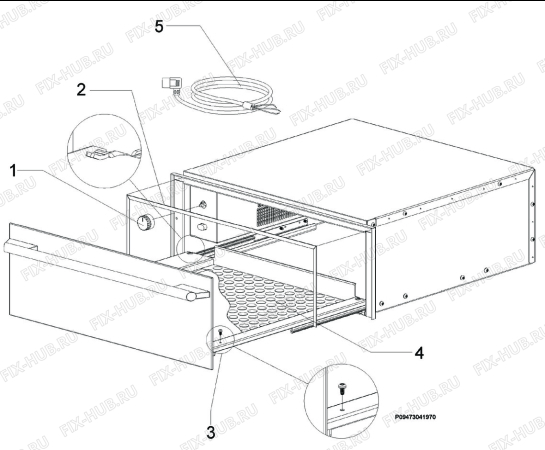 Взрыв-схема микроволновой печи Electrolux EED21600X - Схема узла Section 5