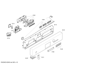 Схема №1 SE5GNF4 с изображением Передняя панель для электропосудомоечной машины Bosch 00434766