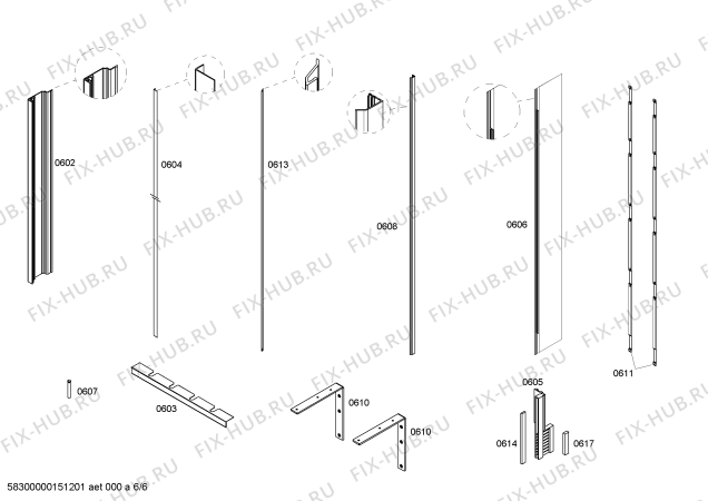 Схема №2 T18ID80NRP с изображением Панель для холодильной камеры Bosch 00701739