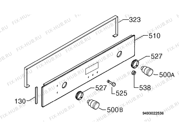 Взрыв-схема плиты (духовки) Zanussi ZOB899WS - Схема узла Command panel 037