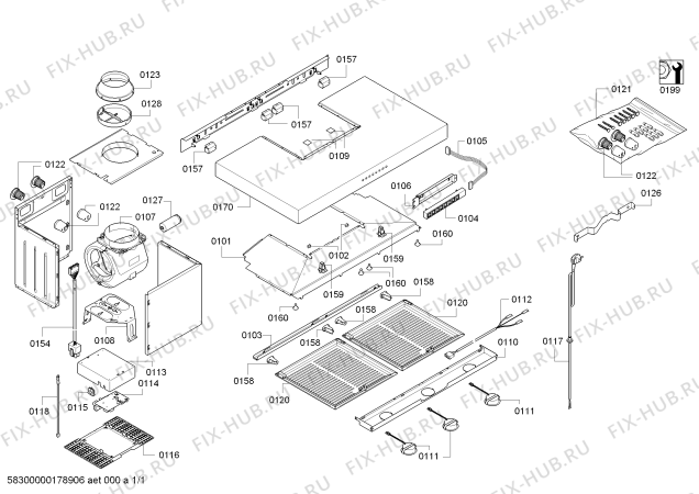 Схема №1 AW221190CN Gaggenau с изображением Модуль управления для вентиляции Bosch 00659377