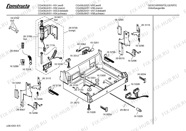 Взрыв-схема посудомоечной машины Constructa CG430J9 - Схема узла 05