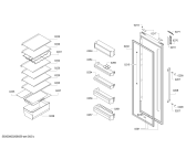 Схема №2 KSV36XL3P, Bosch с изображением Дверь для холодильной камеры Bosch 00717536