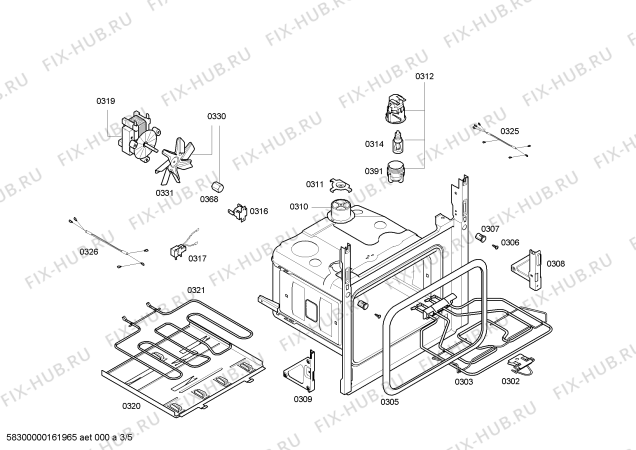 Взрыв-схема плиты (духовки) Siemens HB43GS540 H.SE.NP.L2D.IN.GLASS.S4/.X.E0_C/// - Схема узла 03