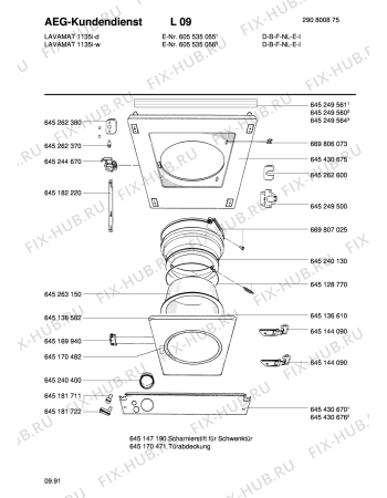 Взрыв-схема посудомоечной машины Aeg LAV1135 I D - Схема узла Door