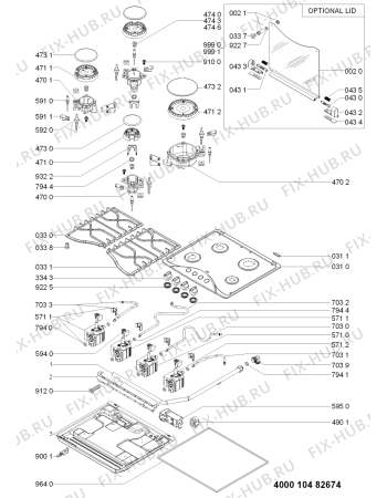 Схема №1 AKS 213/IX с изображением Затычка для электропечи Whirlpool 481010487901