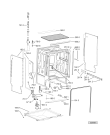 Схема №2 GSXP 6141 A+ DI с изображением Панель для электропосудомоечной машины Whirlpool 481010429127