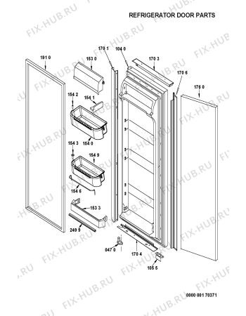 Схема №4 SRA20X1 с изображением Дверца для холодильника Whirlpool 481241828708