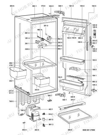 Схема №1 EN5412A с изображением Ящичек для холодильной камеры Whirlpool 481241828131