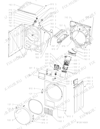 Схема №1 AZA HP 8850 с изображением Блок управления для стиралки Whirlpool 481010588047