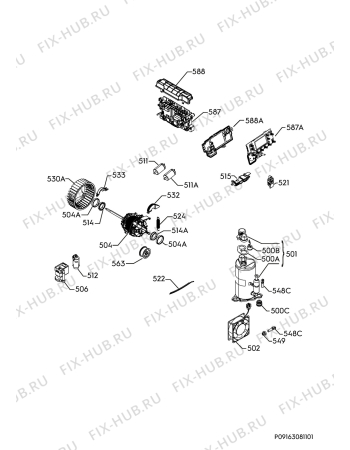 Взрыв-схема сушильной машины Electrolux EW7H5822EB - Схема узла Electrical equipment 268