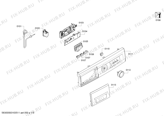 Схема №4 KWF51206 KOENIC с изображением Ручка выбора программ для стиральной машины Bosch 00626404