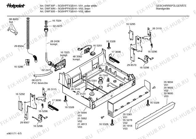 Схема №2 SGSHPE8GB Art.: DWF30N с изображением Столешница для электропосудомоечной машины Bosch 00216530
