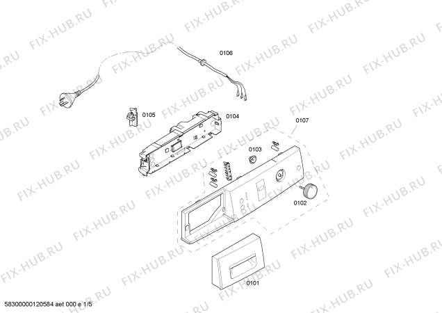 Схема №2 WTE86300AU с изображением Модуль управления для сушильной машины Bosch 00641772