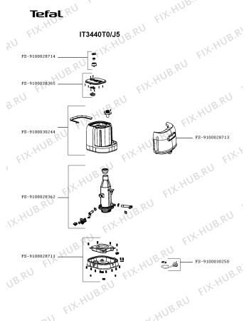 Схема №2 IT3440T0/J5 с изображением Электропитание для электропарогенератора Tefal FS-9100030248