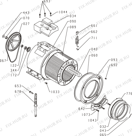 Взрыв-схема стиральной машины Gorenje WA83129 (337699, PS23/120) - Схема узла 05