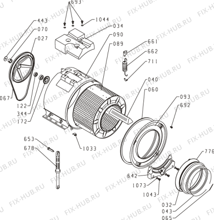 Схема №1 WA60129 (285401, PS0A3/120) с изображением Декоративная панель для стиралки Gorenje 287603