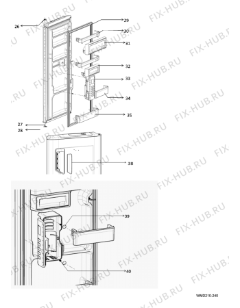 Схема №1 WMD 210 SL с изображением Запчасть для холодильника Whirlpool 482000024264