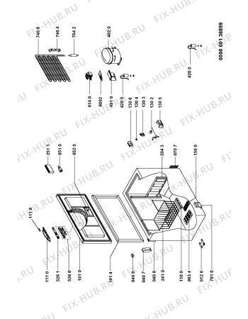 Схема №1 AFG 664 DGT с изображением Дверка для холодильника Whirlpool 481241619618