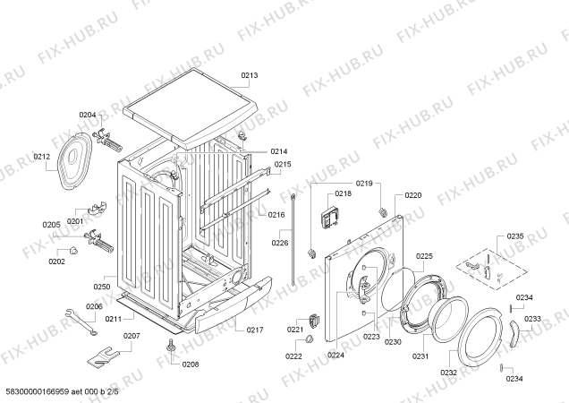 Схема №1 WAE24369BY Serie 4 VarioPerfect с изображением Силовой модуль для стиралки Bosch 11002312