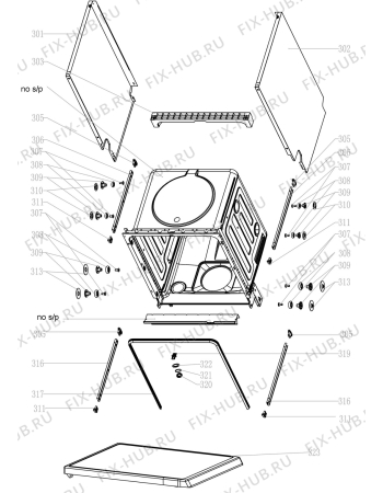 Взрыв-схема посудомоечной машины Electrolux ESF9475LOW - Схема узла Housing 001
