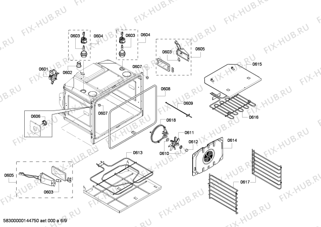 Схема №4 MED302ES с изображением Модуль управления для духового шкафа Bosch 00648778