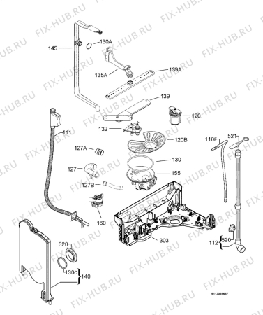 Взрыв-схема посудомоечной машины Aeg Electrolux F88419W0P - Схема узла Hydraulic System 272