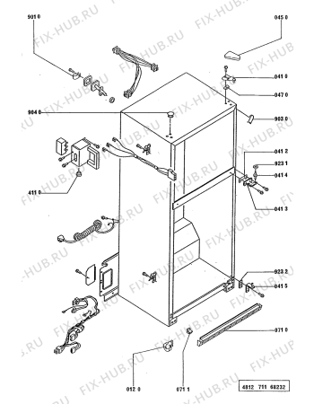 Схема №3 ARG 468/G/1 с изображением Ручка двери для холодильной камеры Whirlpool 481946049975