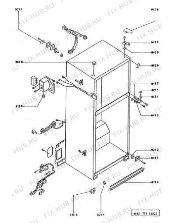 Схема №3 ARG 457/G с изображением Кнопка для холодильной камеры Whirlpool 481941348132