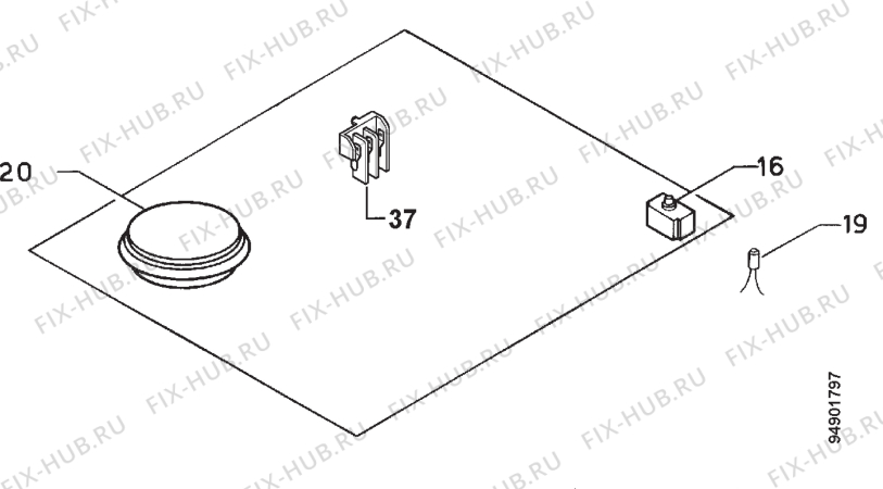 Взрыв-схема плиты (духовки) Zanussi ZXL635IW - Схема узла Electrical equipment 268