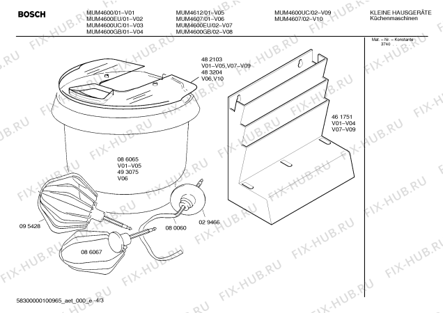 Схема №1 MUM4421 с изображением Заклепка для кухонного измельчителя Bosch 00029463