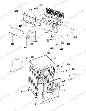 Схема №2 AWG 5061/M с изображением Декоративная панель для стиралки Whirlpool 481202308194