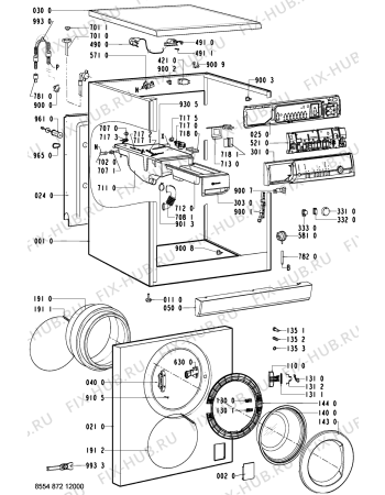 Схема №1 DELICATE 1400 с изображением Запчасть для стиральной машины Whirlpool 481221479617