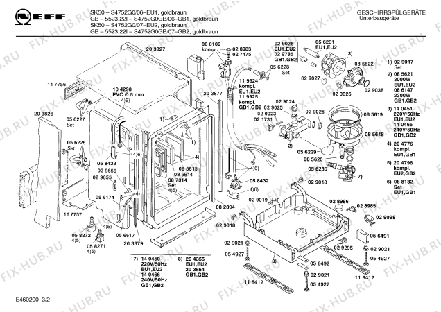 Схема №1 S4752W0 sk55 с изображением Переключатель режимов для посудомойки Bosch 00087341