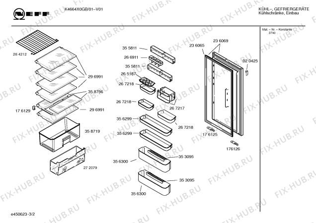 Схема №2 K4664X0EU KI540 с изображением Инструкция по эксплуатации для холодильника Bosch 00526155