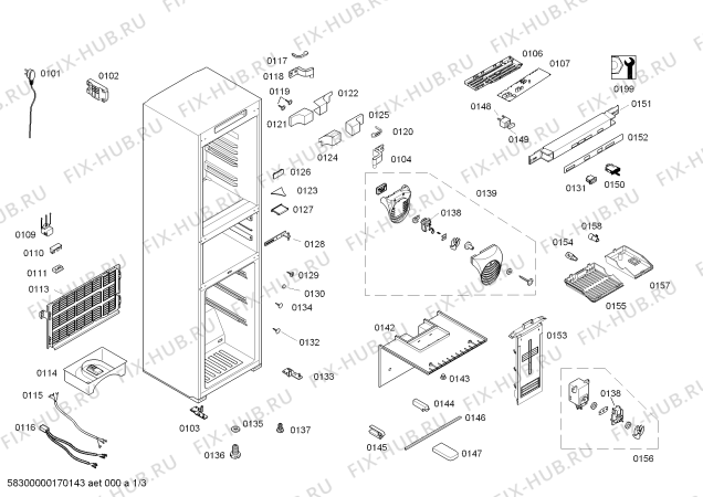 Схема №1 KGF23967TI с изображением Крышка для холодильника Bosch 00616717