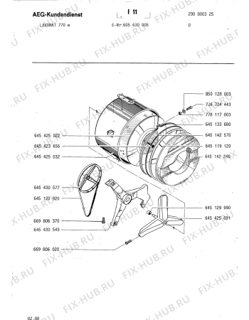 Взрыв-схема стиральной машины Aeg LAV770 W - Схема узла Section2