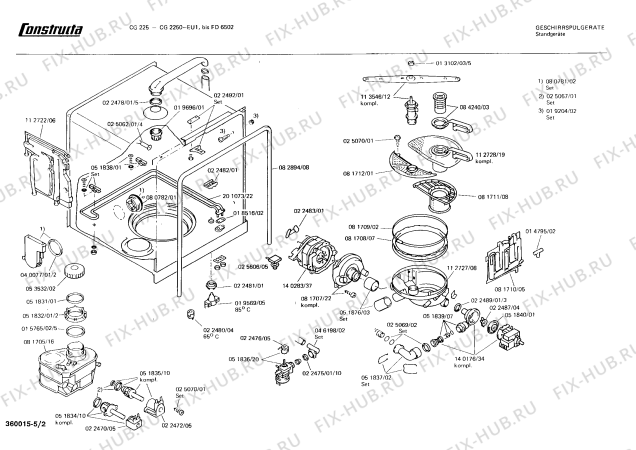 Схема №2 CG2250 с изображением Кнопка для электропосудомоечной машины Bosch 00022474