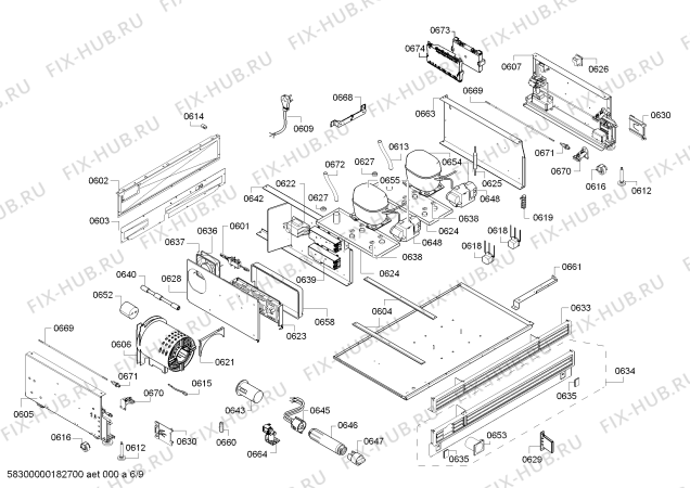 Схема №5 CIB30M1ER1 с изображением Панель для холодильника Bosch 11021907