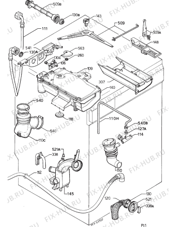 Взрыв-схема стиральной машины Electrolux EW1231W - Схема узла Hydraulic System 272