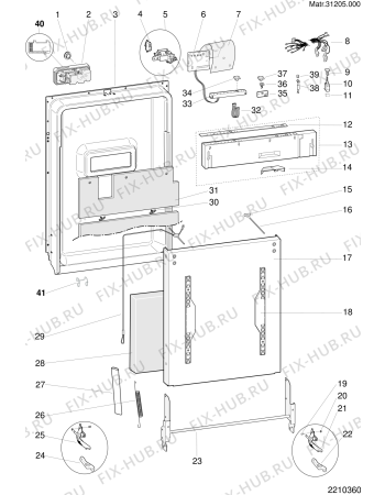 Схема №1 LI660A (F030304) с изображением Сенсорная панель для посудомоечной машины Indesit C00098517